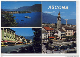 ASCONA - Mehrbildkarte, Lago Maggiore, Kirchturm - Ascona