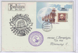 Russia Schoner Sedow "Columbus Race" Ca Murmansk 31.08.1992 (OR152A) - Navires & Brise-glace