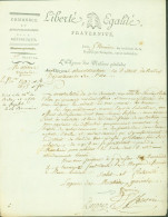 Révolution LAS Lettre Autographe Signature Commerce & Approvisionnements République Membres Agence Matières Végétales - Politisch Und Militärisch