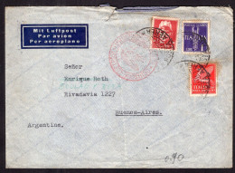 Italia - 1937 - Lettera - Per Aeroplano - Zeppelin - Sud America - Argentina - Poststempel (Zeppeline)