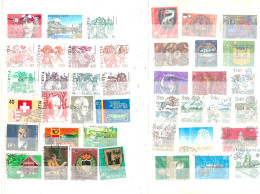 SWITZERLAND Small Collection Of 350+ All Different Stamps In 2 Small 8 Page Stockbooks. Mainly Used - Verzamelingen