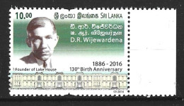 SRI LANKA. N°2021 De 2016. Personnalité. - Sri Lanka (Ceylan) (1948-...)