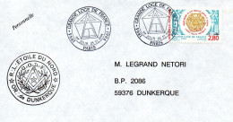 578 - Grande Loge De France / Enveloppe Loge Maçonnique, Cachet Premier Jour - Freemasonry