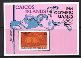 Caicos Islands 1984 Olympic Games, Los Angeles MS MNH (SG MS49) - Turks And Caicos