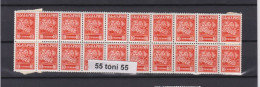 1940 Agriculture Fruit Grapes Mi 407 - MNH Block Of 20 Bulgaria/Bulgarie - Neufs