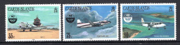 Caicos Islands 1985 40th Anniversary Of International Civil Aviation Organization Set MNH (SG 78-80) - Turks And Caicos