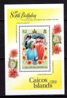 Caicos Islands 1985 Life & Times Of Queen Elizabeth The Queen Mother MS MNH (SG MS85) - Turks & Caicos (I. Turques Et Caïques)