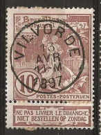 10c Brun Foncé Obl VILVORDE /1897 - 1894-1896 Esposizioni