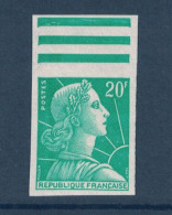 TIMBRE TYPE MULLER N° 1011B NEUF ** ESSAI DE COULEUR Avec BORD DE FEUILLE - 1955-1961 Marianne (Muller)