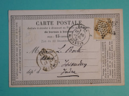 DI 3  FRANCE BELLE  CARTE  1875 ETOILE DE PARIS N°8 A  ISSOUDUN  + CERES 15C +AFF. INTERESSANT+++++ - 1849-1876: Periodo Classico