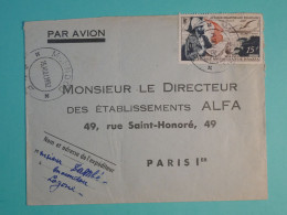 DI 3 AEF   BELLE  LETTRE   1952  PETIT BUREAU  MONMOUDOU A PARIS  FRANCE+AFF. INTERESSANT+++++ - Covers & Documents