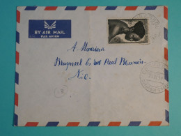 DI 3 AEF   BELLE  LETTRE   1959  PETIT BUREAU  BANGASSOU A NICE FRANCE +AFF. INTERESSANT+++++ - Lettres & Documents
