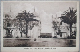 PORTUGAL LISBOA RIO DE JANEIRO SQUARE PRACA ANSICHTSKARTE POSTCARD CARTE POSTALE POSTKARTE BILHETE POSTAL CARTOLINA - Braga