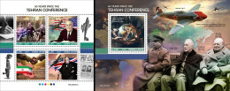 Sierra Leone 2023, WWII, Tehran Conference, Churchill, Planes, 4val In BF+BF - Sir Winston Churchill