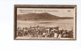 Chromo MOYEN CONGO 167 Balles De Caoutchouc Colonies Françaises Afrique Chocolat Suchard TB 139 X 59 Mm 2 Scans - Suchard