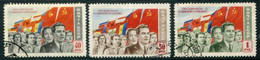 SOVIET UNION 1950 Democracy And Socialism Used.  Michel 1491-93 II - Used Stamps