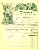 FACTURE.PARIS.ÉDITIONS & GRAVURE DE MEDAILLE D'ART " LE MEDAILLIER " Mme.LAGARDE DIRECTRICE 13 RUE DU CONSERVATOIRE. - Imprimerie & Papeterie