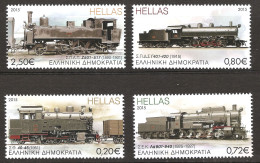 Grèce Hellas 2015 N° 2759 / 62 ** Trains, Chemin De Rail, Rail, Locomotive, Theta, Athènes, Le Pirée, Charbon, Vapeur - Nuevos