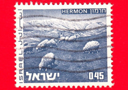 ISRAELE - Usato - 1973 - Paesaggi - Landscapes Of Israel - Monte Hermon - Pecore - 0.45 - Usados (sin Tab)