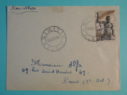 DI 3 AEF   BELLE  LETTRE   1951 PETIT BUREAU SIBITI  A PARIS    FRANCE +AFF. INTERESSANT+++++ - Covers & Documents