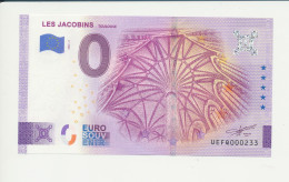 Billet Touristique  0 Euro  - LES JACOBINS TOULOUSE - UEFQ - 2022-3 -  N° 233 - Autres & Non Classés