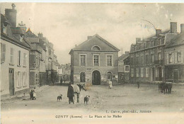 80 CONTY - La Place Et Les Halles - Conty