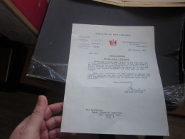 Dominion Of New Zealand 1936 Estates Officer Signatures  New Zealand Governments Offices London - Reino Unido