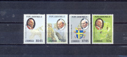 ZAMBIA - MNH - POPE JOHN PAUL / II -  MI.NO.478/81 - CV = 18 € - Papi