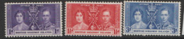 British Solomon Islands  1937  SG 57-9  Coronation    Mounted Mint - Isole Salomone (...-1978)