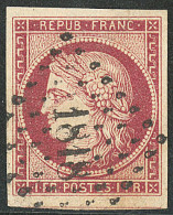 No 6, Carmin, Belle Nuance, Obl Pc 1818, Jolie Pièce. - TB - 1849-1850 Ceres