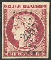 No 6a, Carmin Clair, Obl Pc 2057, Jolie Pièce. - TB - 1849-1850 Ceres