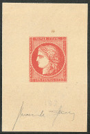 (*) Faux Spérati. No 7, 1f Vermillon, Feuillet 42x62 N°261, Signé. - TB. - R - 1849-1850 Ceres