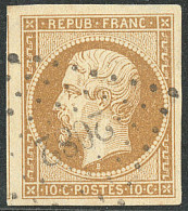 No 9, Bistre-jaune, Obl Pc 2082, Un Voisin, Jolie Pièce. - TB - 1852 Louis-Napoleon