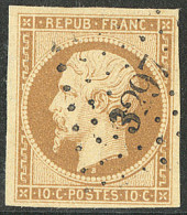 No 9, Bistre-jaune, Obl Pc 3297. - TB - 1852 Louis-Napoleon