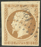 No 9a, Bistre-brun, Un Voisin, Obl Pc 1236, Ex Choisi. - TB - 1852 Louis-Napoléon