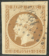 No 9a, Bistre-brun, Un Voisin, Obl Pc 1236, Ex Choisi. - TB - 1852 Louis-Napoleon