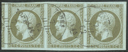 No 11, Olive, Bande De Trois, Un Voisin, Obl Cad Tours Juil 62. - TB - 1853-1860 Napoleon III