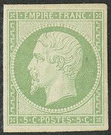 * No 12a, Vert-jaune, Gomme Diminuée Sinon TB - 1853-1860 Napoleon III