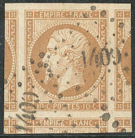 No 13Ab, Bistre-brun, Cinq Voisins, Obl Pc 1409, Jolie Pièce. - TB - 1853-1860 Napoleon III