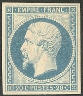 * No 14Af, Bleu Laiteux, Quasiment **. - TB - 1853-1860 Napoleon III