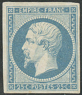 * No 15, Bleu, Forte Charnière Mais TB. - R - 1853-1860 Napoleone III