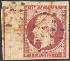 Filet D'encadrement. No 18c Bdf, Un Voisin, Obl Gros Points, Jolie Pièce. - TB. - RR - 1853-1860 Napoléon III