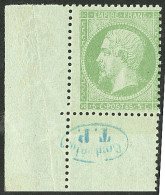 ** No 20, Vert, Cdf Avec "Contrôle TP". - TB - 1862 Napoleon III