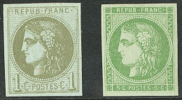 * Nos 39C, 42B. - TB - 1870 Bordeaux Printing