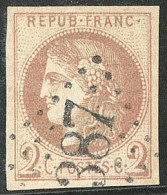 Report I. No 40A, Chocolat Clair, Obl Gc. - TB. - R - 1870 Bordeaux Printing