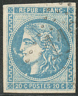 A La Cigarette. No 46A, Bleu, Rep. I, Avec Variété D'impression. - TB - 1870 Emissione Di Bordeaux