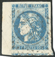 No 46Ab, Bleu Foncé, Bdf + Deux Voisins, Ex Choisi. - TB - 1870 Emission De Bordeaux