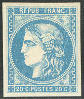 * No 46B, Bleu, Rep. II, Jolie Pièce. - TB. - R - 1870 Bordeaux Printing