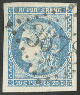 No 46Bh, Bleu Outremer, Obl Gc 3678. - TB. - R - 1870 Emissione Di Bordeaux