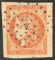 No 48, Orange, Un Voisin, Obl Ancre, Jolie Pièce. - TB - 1870 Emissione Di Bordeaux